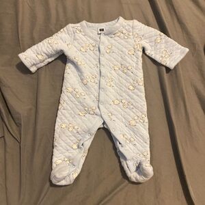 Janie and Jack Light Blue Sheep Print Onesie